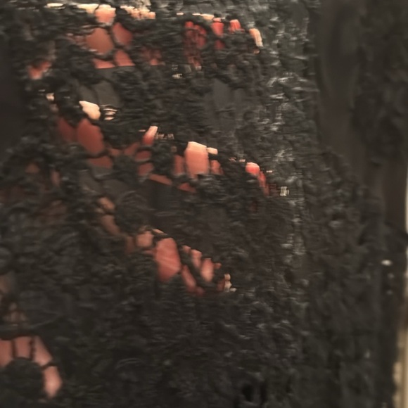 Size 8 TopShop floor length elegant black evening dress. Fitted through waist. - Picture 8 of 9